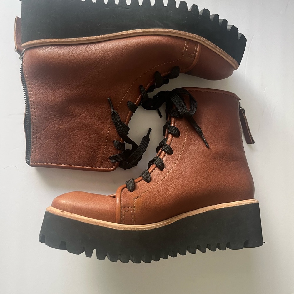 Y2K VTG All Black Camper Ankle Boots Size 37 90s